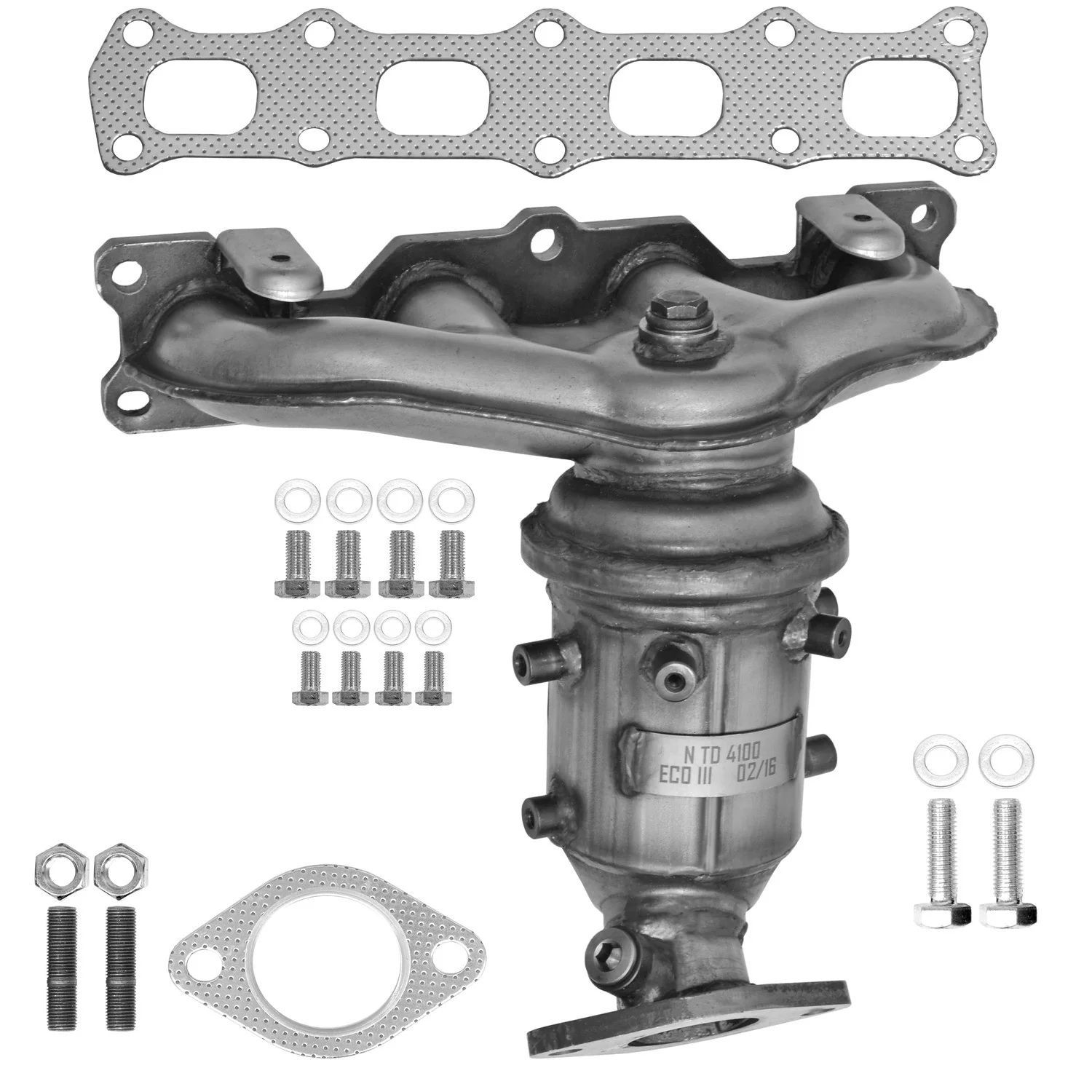 AP Exhaust 641484 Catalytic Converter with Integrated Exhaust Manifold - Front