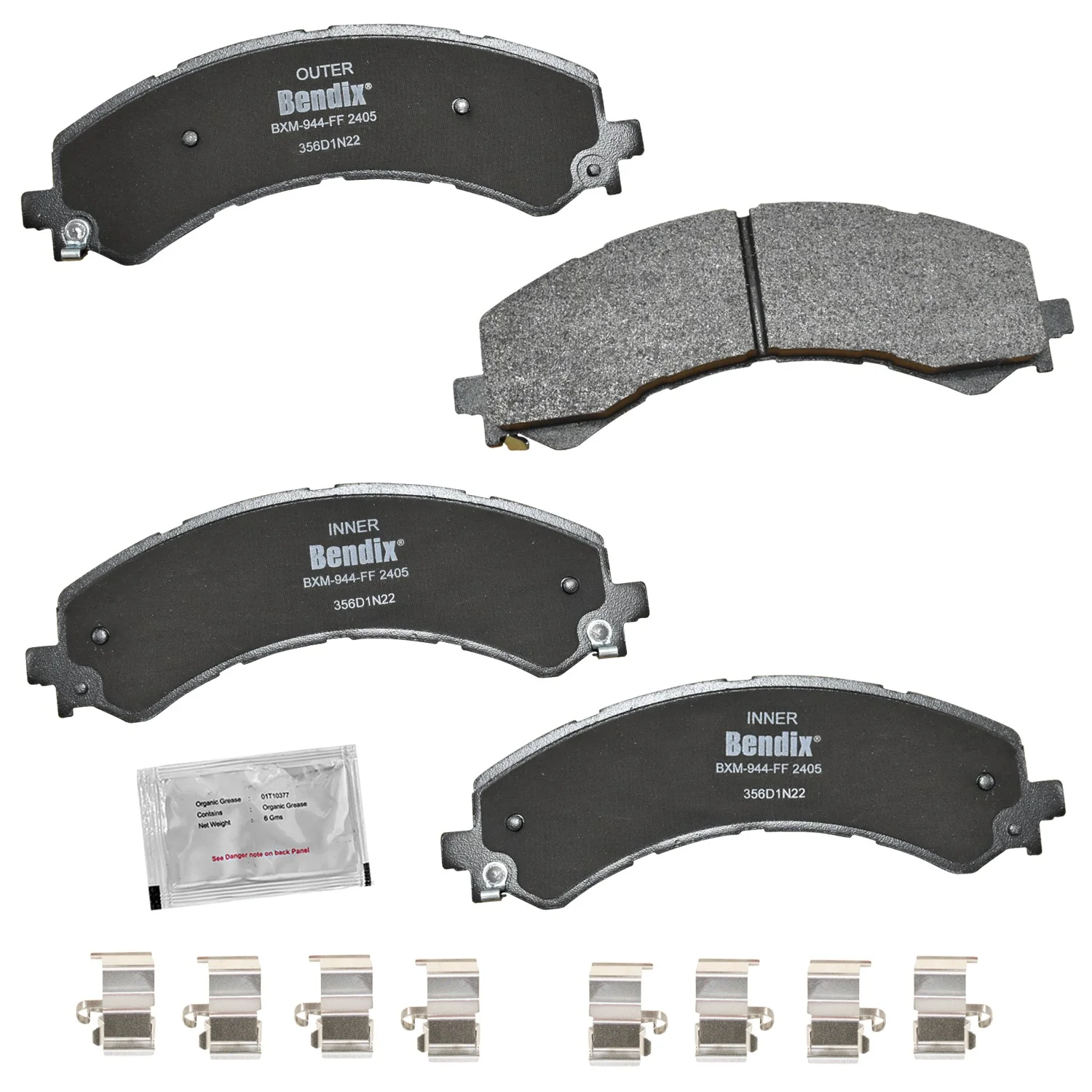 Bendix Friction CFM2405 Disc Brake Pad Set - Rear