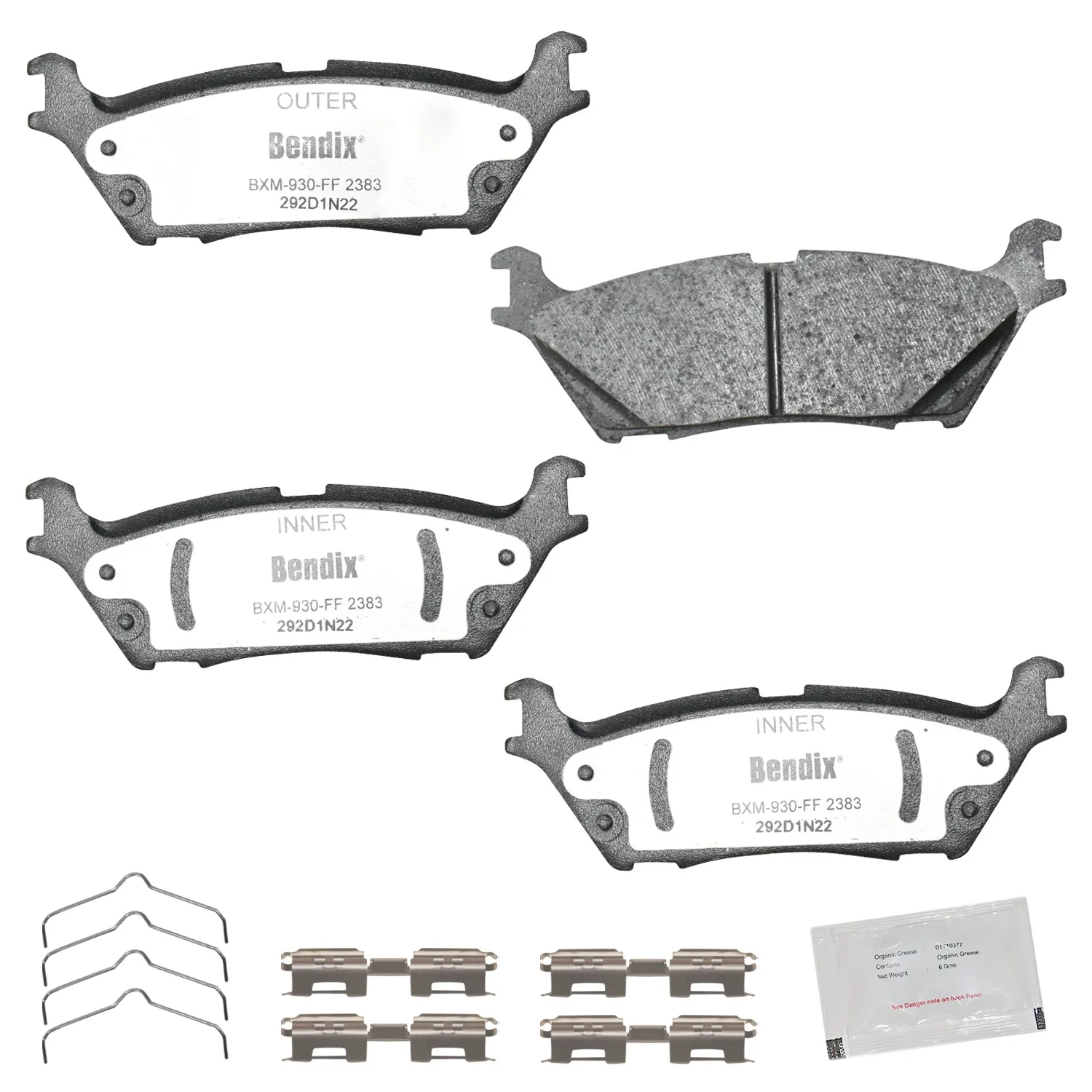 Bendix Friction MKD2383FM Disc Brake Pad Set - Rear