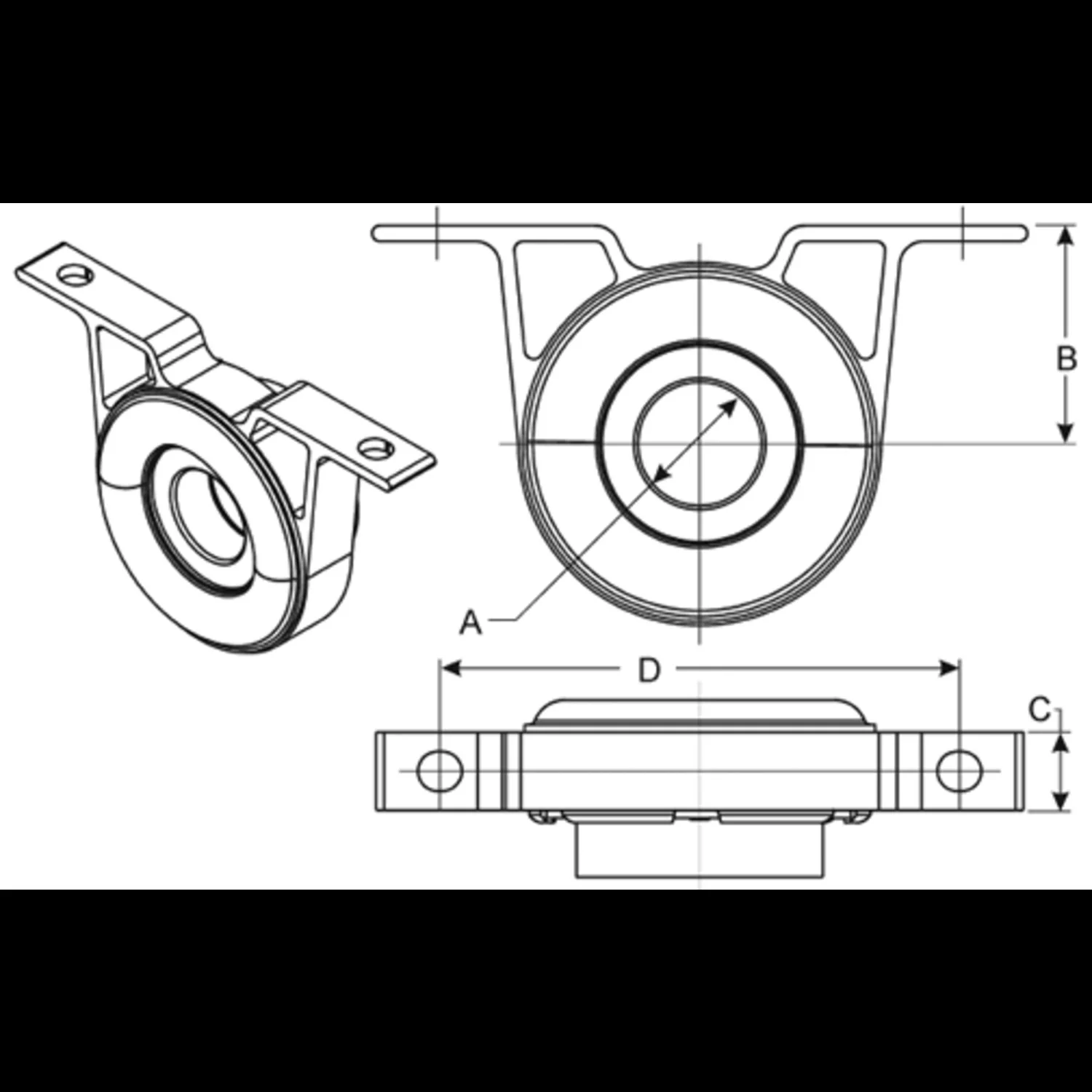 BGMG 5017950 Drive Shaft Center Support Bearing