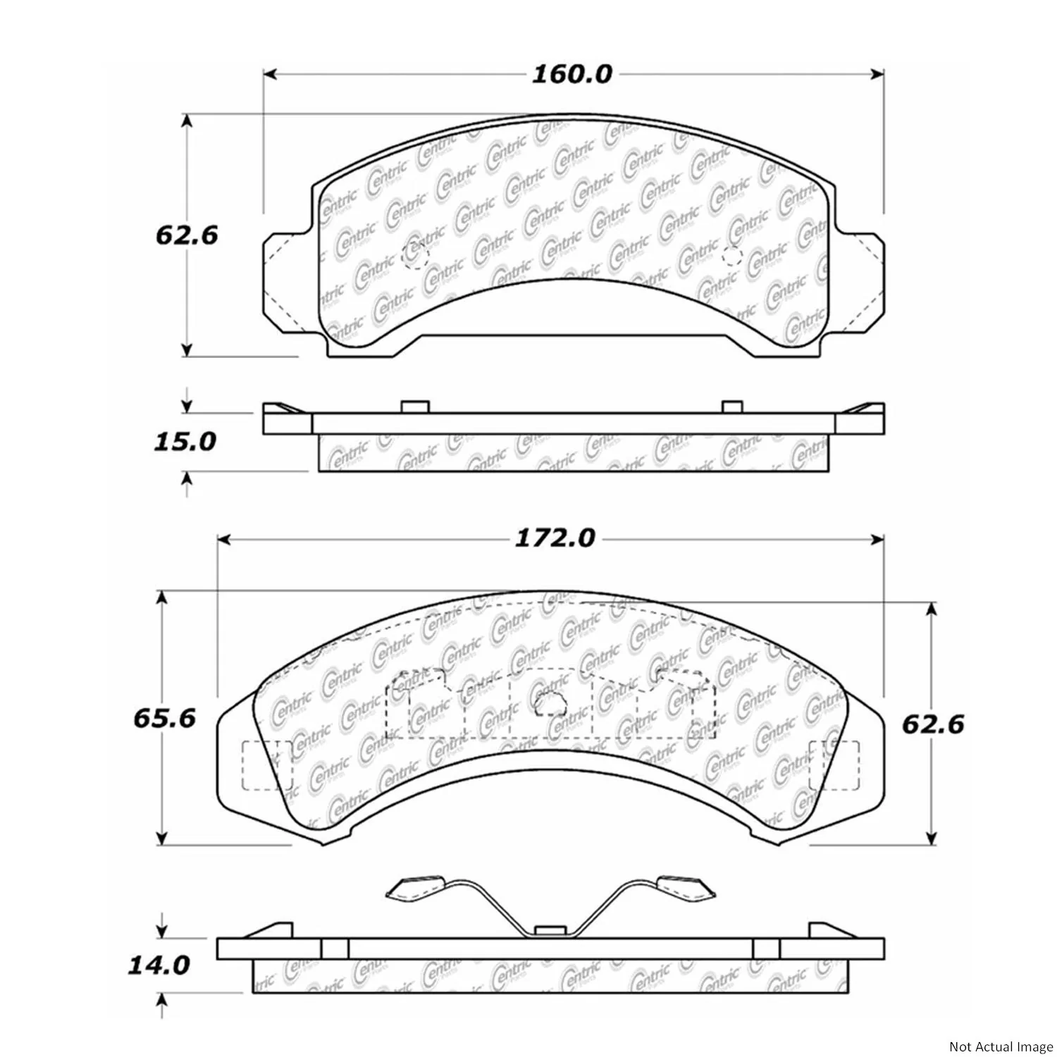 Centric 106.03870 Disc Brake Pad Set - Front