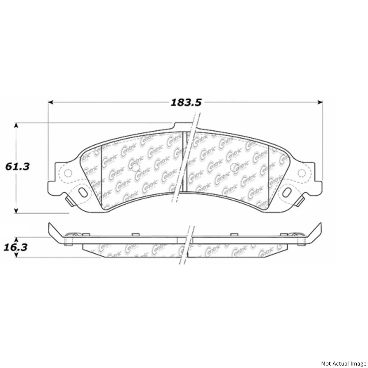 Centric 106.08340 Disc Brake Pad Set - Rear