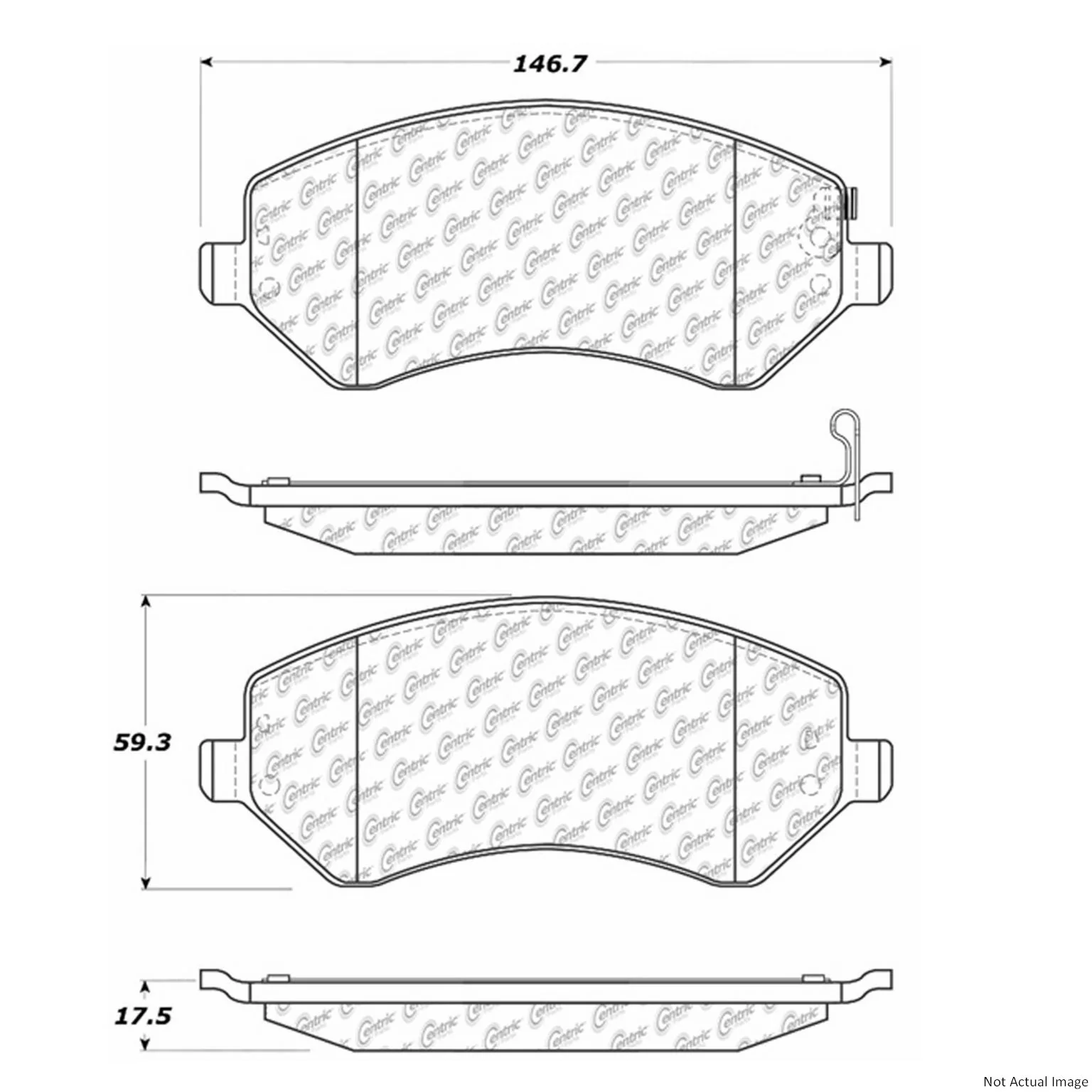 Centric 106.08560 Disc Brake Pad Set - Front