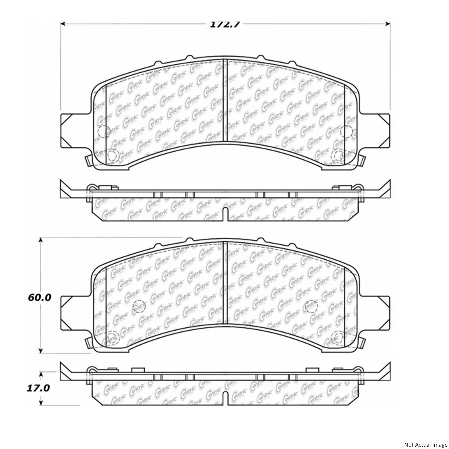 Centric 106.09741 Disc Brake Pad Set - Rear