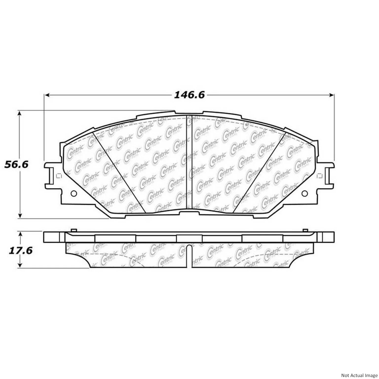 Centric 106.12110 Disc Brake Pad Set - Front