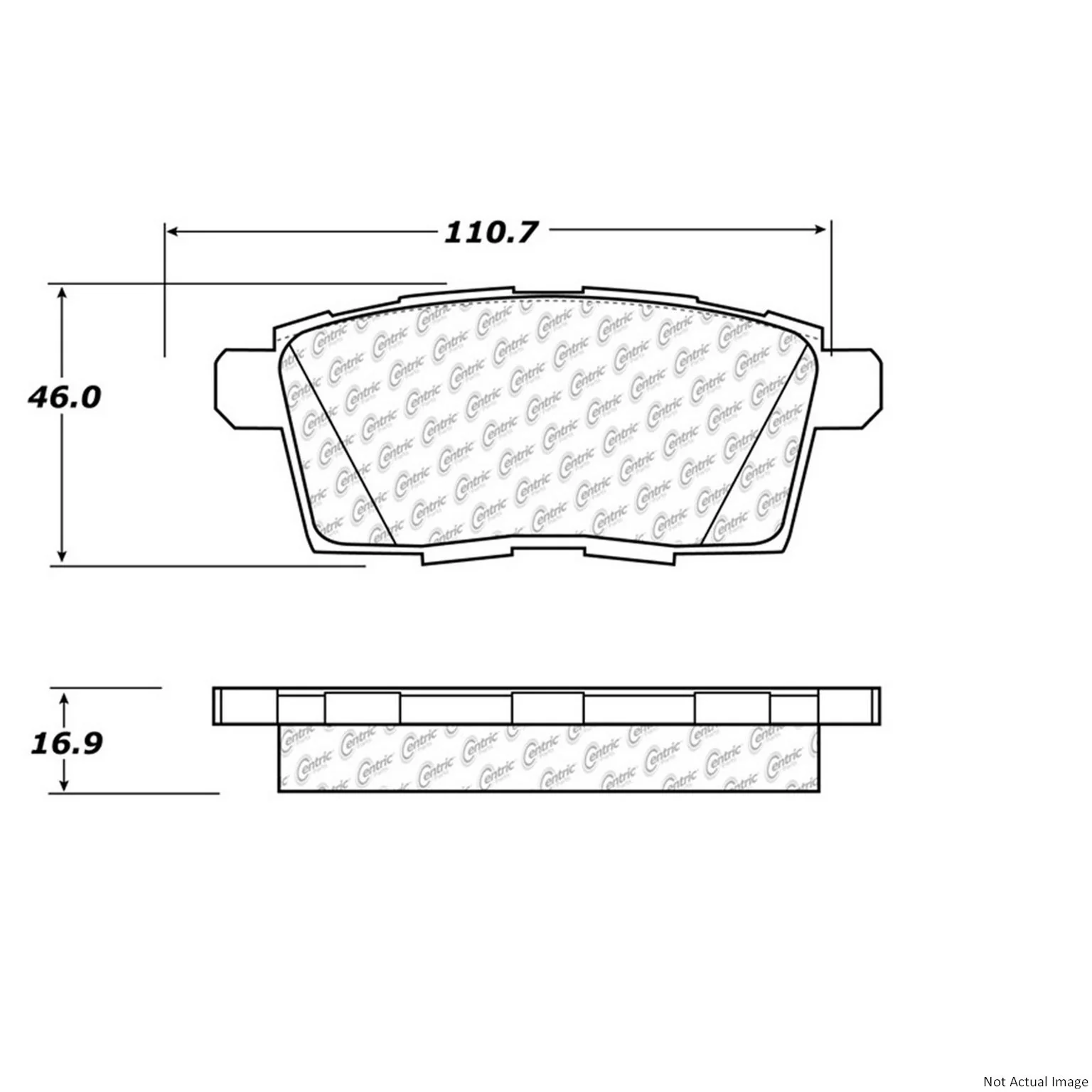 Centric 106.12590 Disc Brake Pad Set - Rear