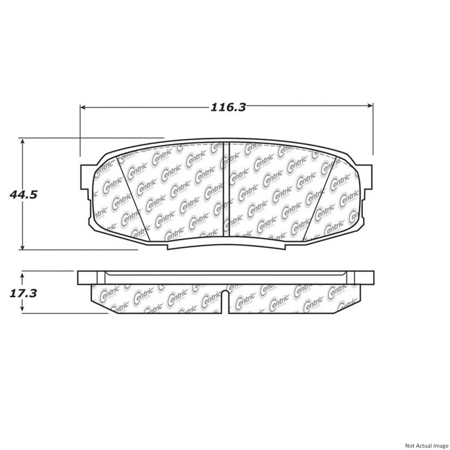 Centric 106.13040 Disc Brake Pad Set - Rear