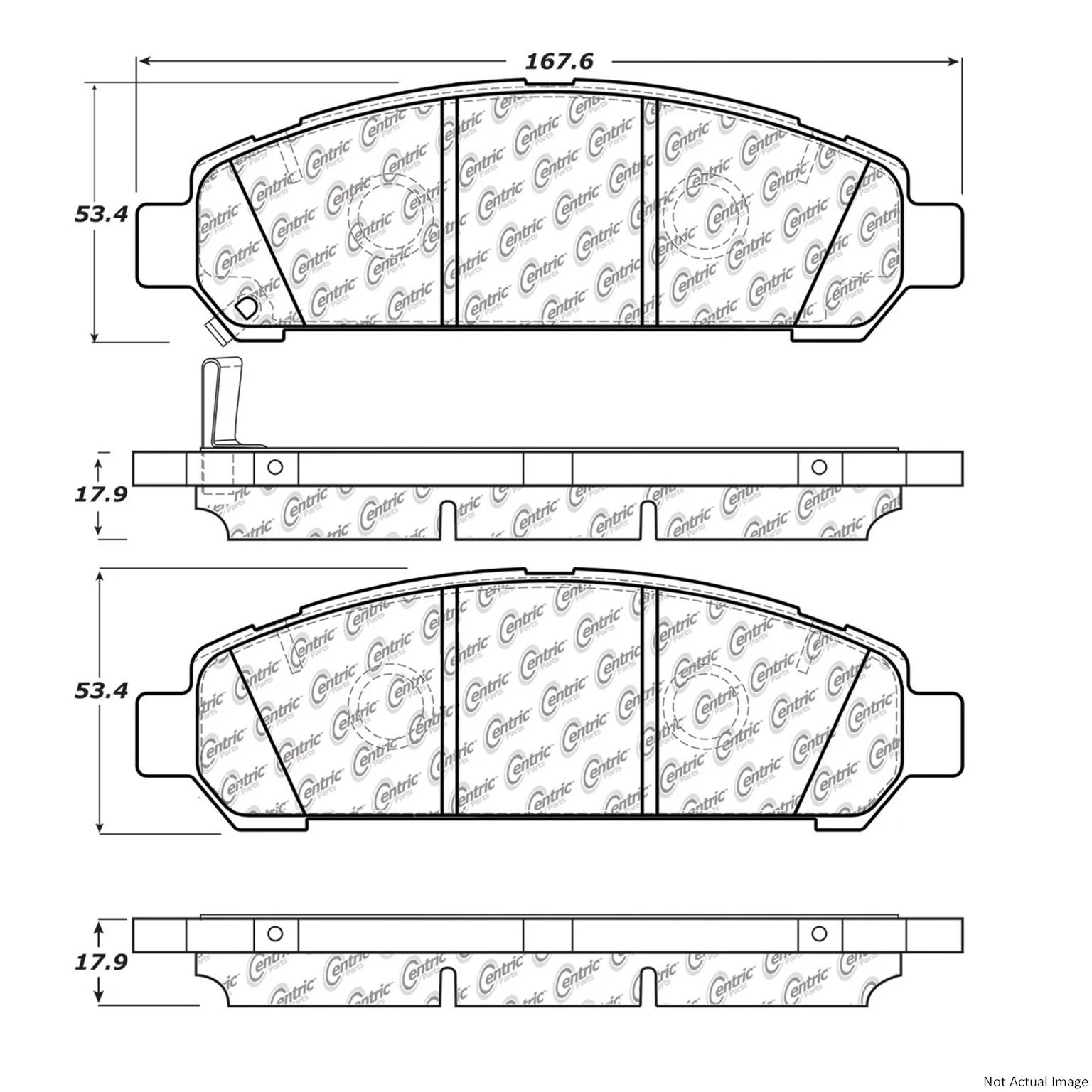 Centric 106.14010 Disc Brake Pad Set - Front