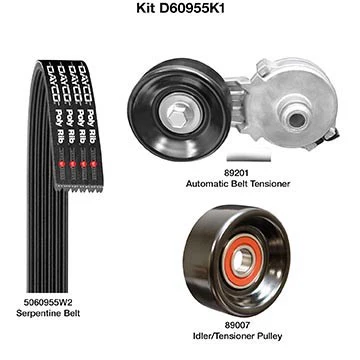 Dayco D60955K1 Serpentine Belt Drive Component Kit - Main Drive
