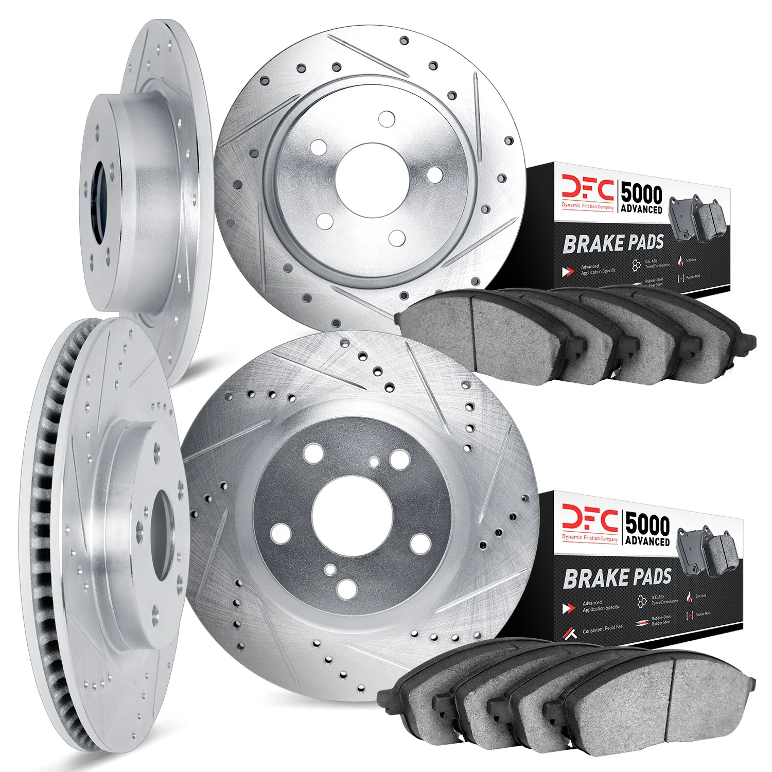 Dynamite Friction 7504-72044 Disc Brake Kit - Front and Rear