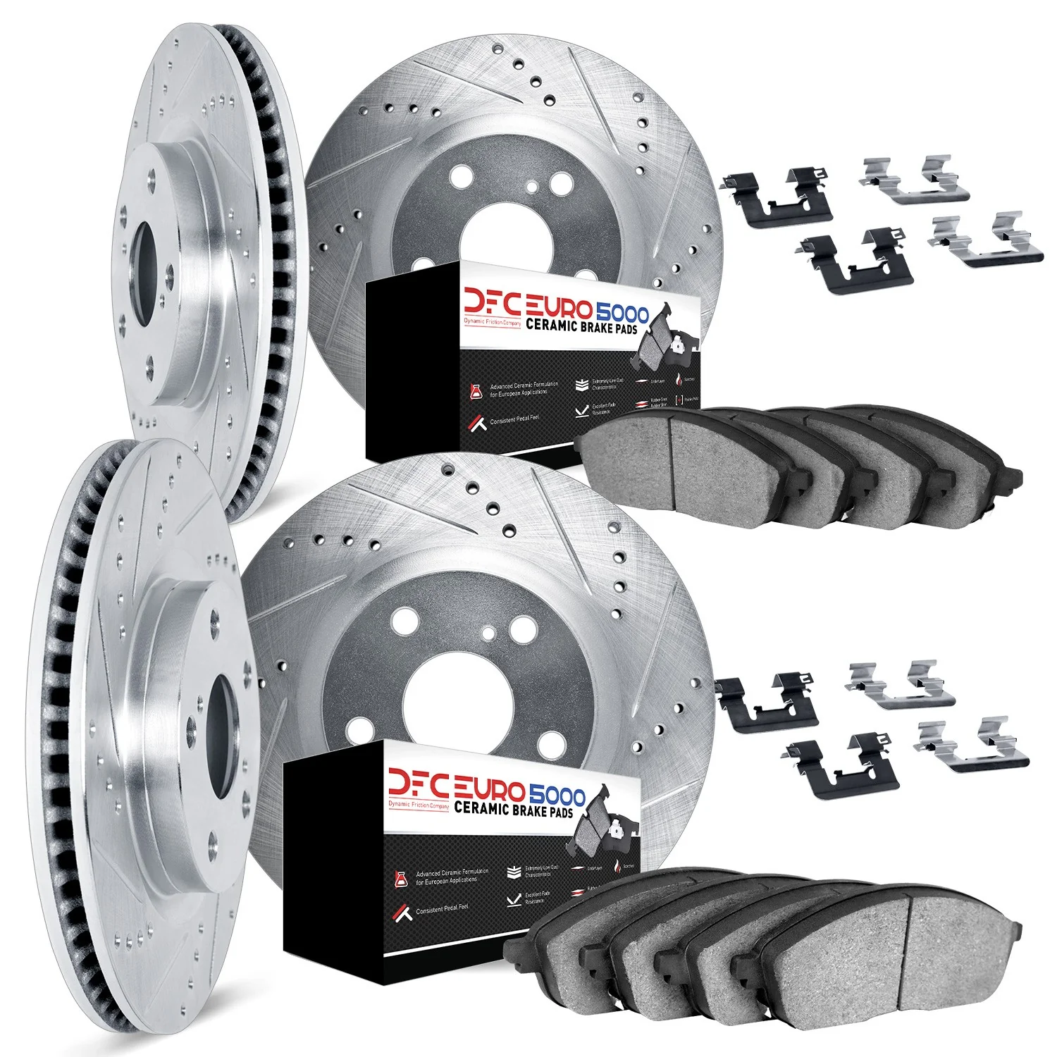 Dynamite Friction 7614-75000 Disc Brake Kit - Front and Rear