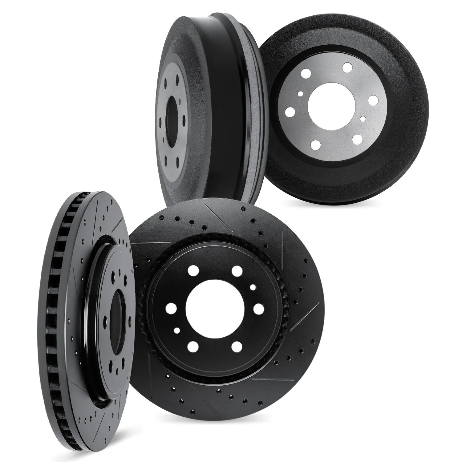 Dynamite Friction 8004-76174 Disc Brake Rotor Set - Front and Rear