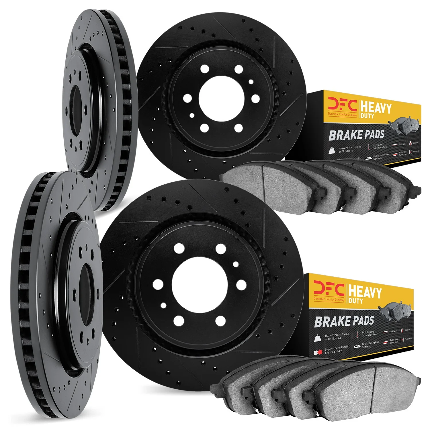 Dynamite Friction 8204-48075 Disc Brake Kit - Front and Rear