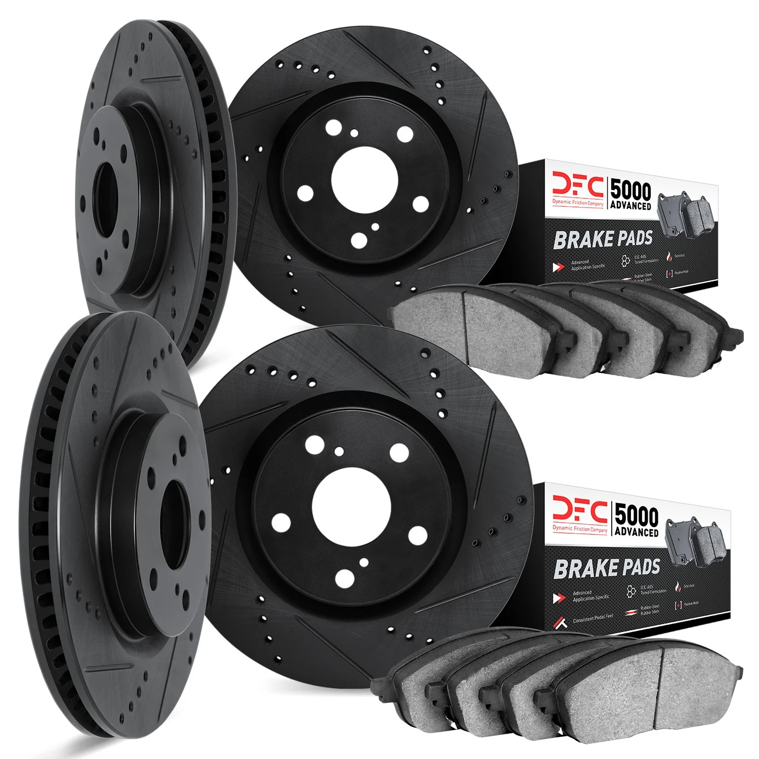 Dynamite Friction 8504-47243 Disc Brake Kit - Front and Rear