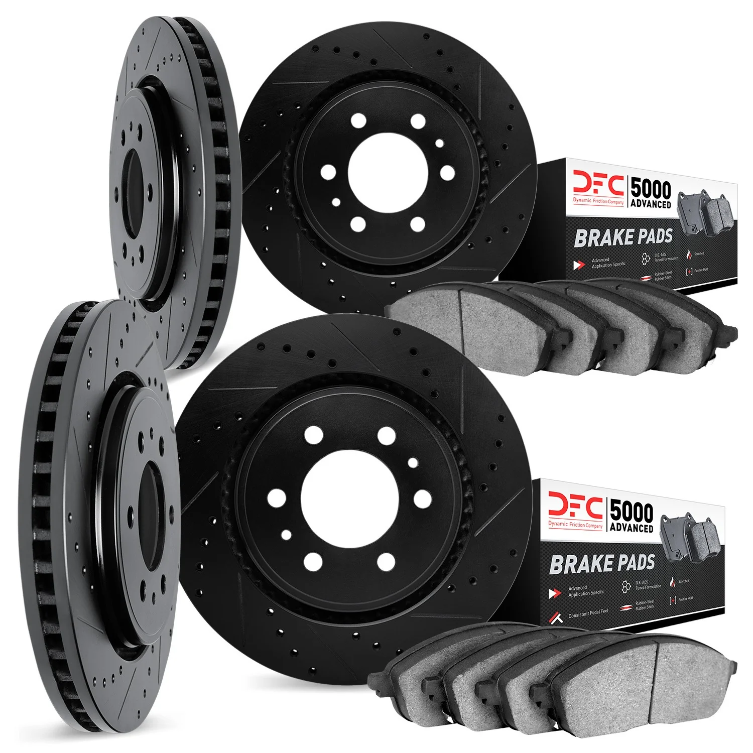Dynamite Friction 8504-54352 Disc Brake Kit - Front and Rear