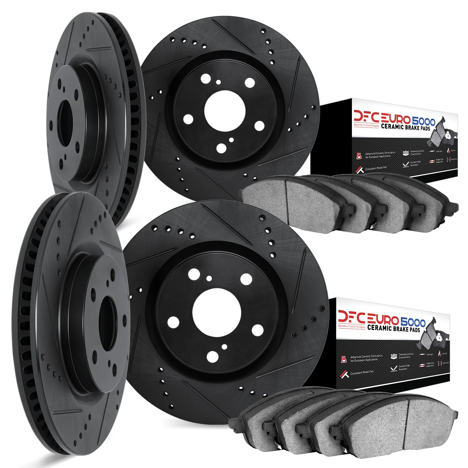 Dynamite Friction 8604-75001 Disc Brake Kit - Front and Rear