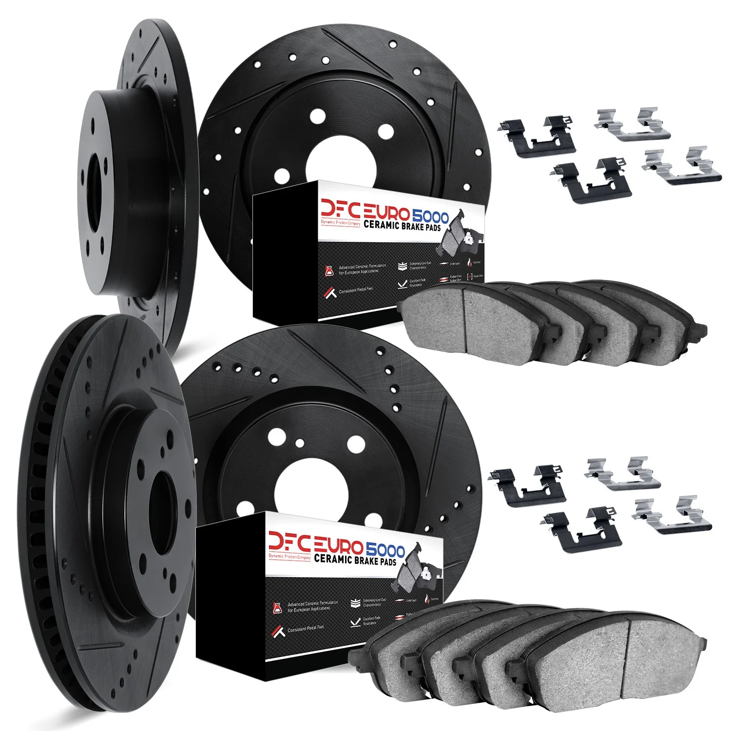 Dynamite Friction 8614-11001 Disc Brake Kit - Front and Rear