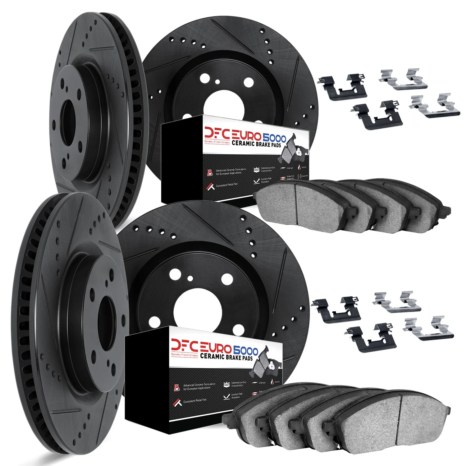 Dynamite Friction 8614-75000 Disc Brake Kit - Front and Rear