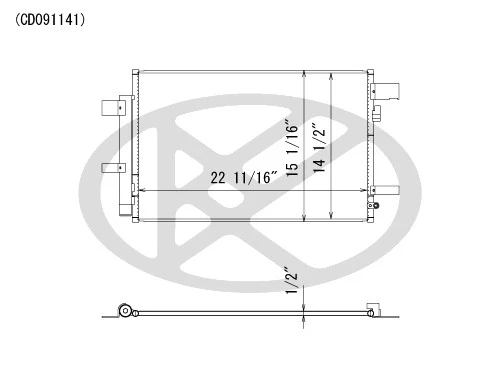 Koyorad CD091141 A/C Condenser