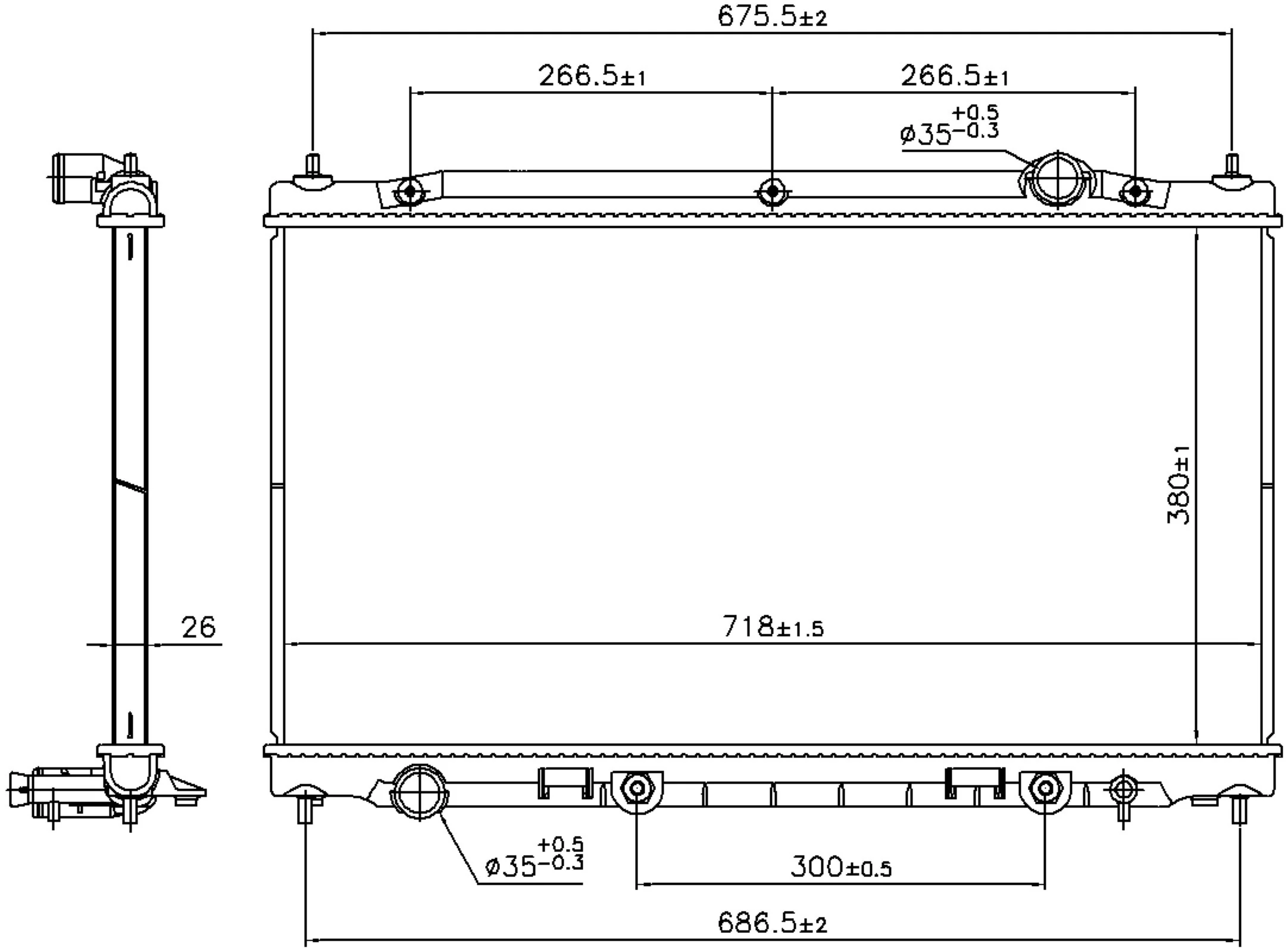 Nissens 686805 Radiator
