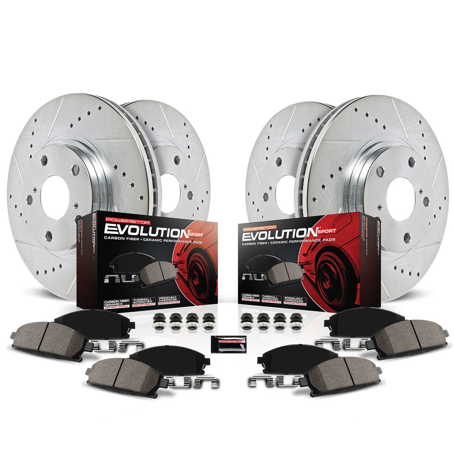 PowerStop K8028 Disc Brake Kit - Front and Rear