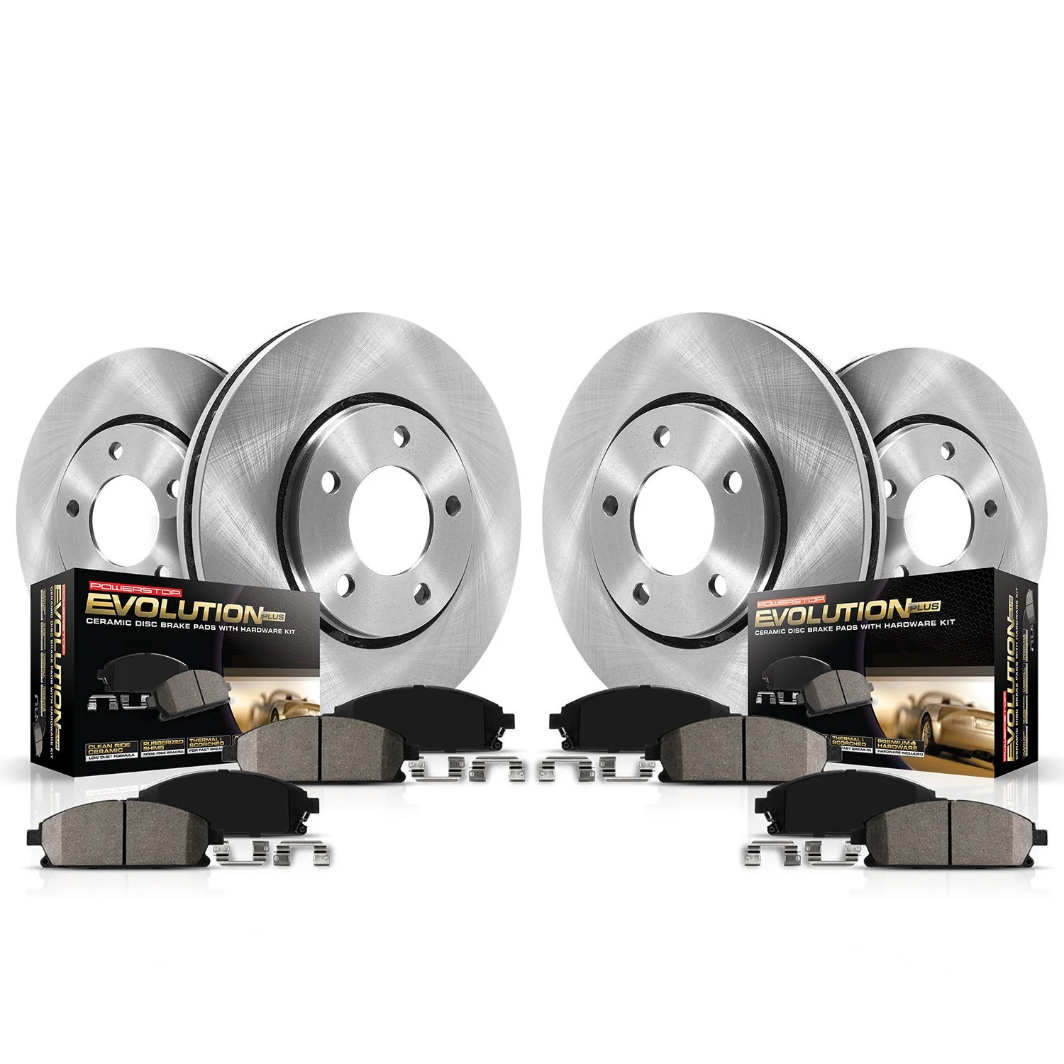 PowerStop KOE7537 Disc Brake Kit - Front and Rear