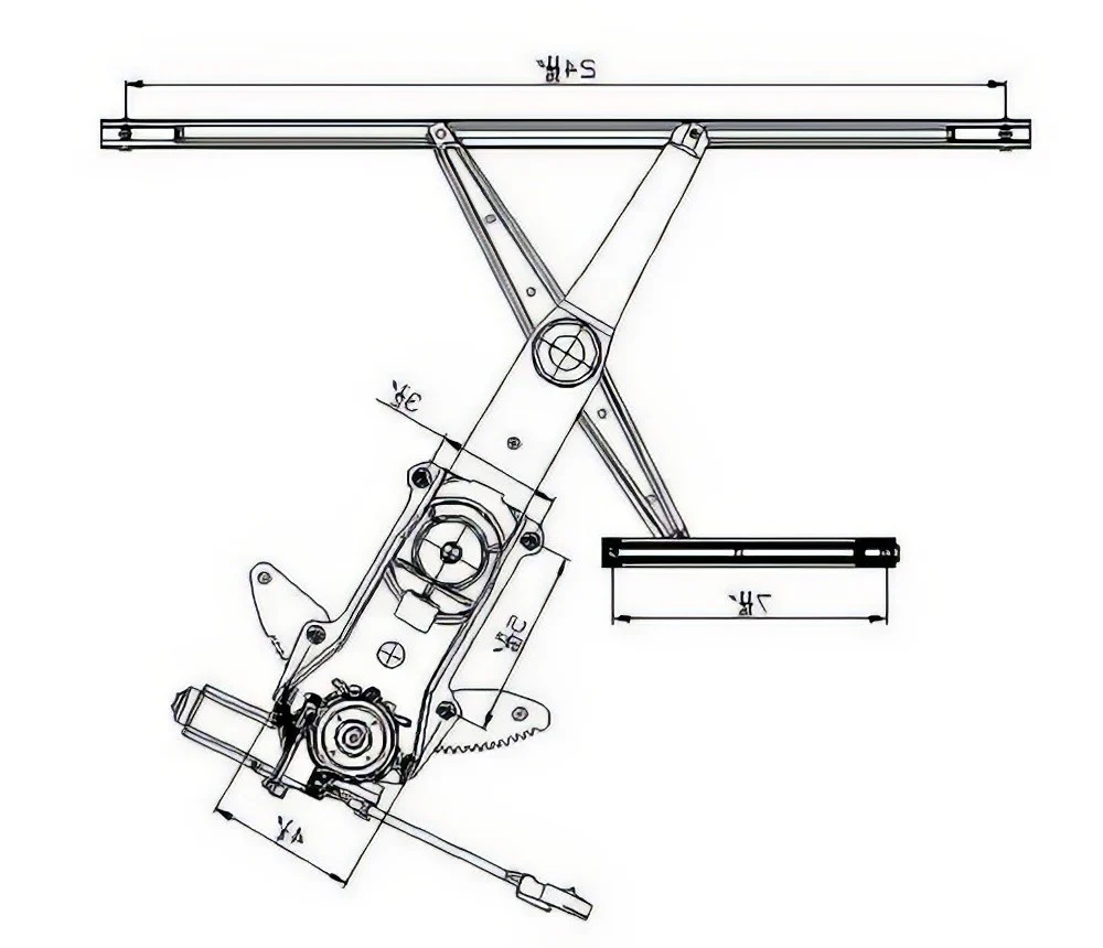TechPro CH1351130 Window Regulator - Front Right