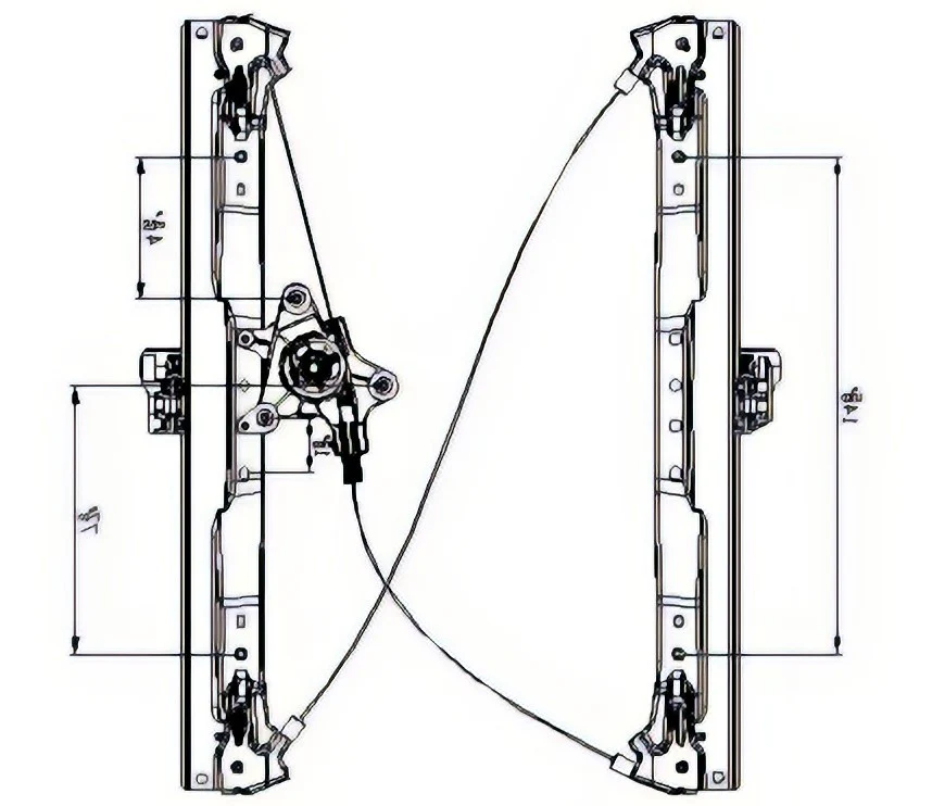 TechPro CH1351148 Window Regulator - Front Right