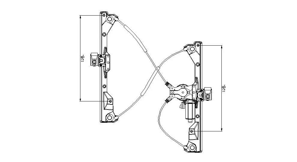 TechPro GM1351152 Window Regulator - Front Right